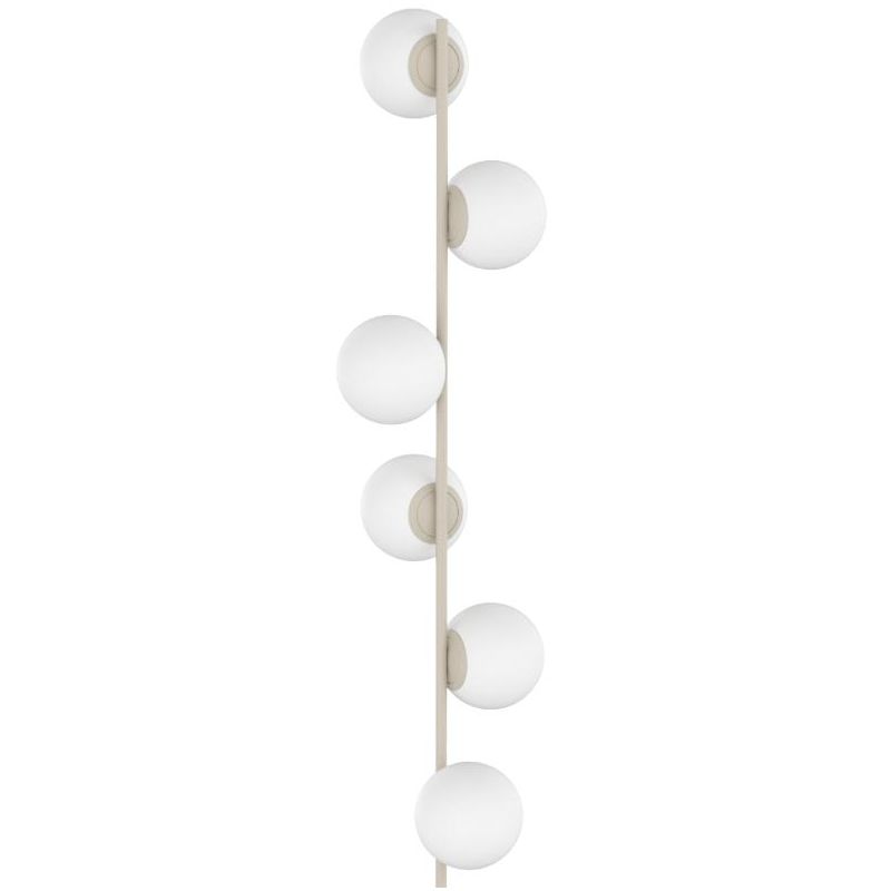 PIANTANA MODERNA COLOR SABBIA O NERO 6 LUCI ALTEZZA CM 170 LAMPADINE ATTACCO E27