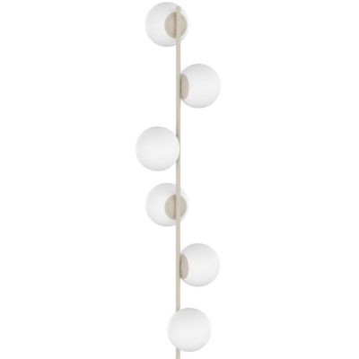 PIANTANA MODERNA COLOR SABBIA O NERO 6 LUCI ALTEZZA CM 170 LAMPADINE ATTACCO E27