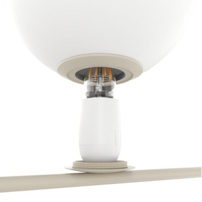 APPLIQUE PLAFONIERA 4 LUCI SABBIA O NERA DESIGN MODERNO LAMPADINE ATTACCO E27