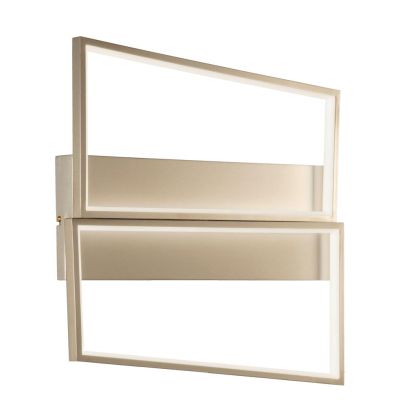 SQUARE PLAFONIERA MODERNA LED 34W LUCE 3000 DIMMERABILE ORIGINALE IN METALLO BIANCO O ORO ONDALUCE CICIRIELLO - Cristalensi Shop