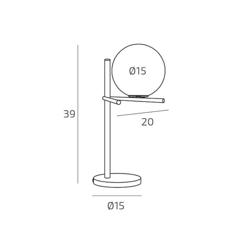 LAMPADA DA TAVOLO MODERNA IN METALLO NERO O SABBIA E DIFFUSORE BIANCO LAMPADINA ATTACCO E27