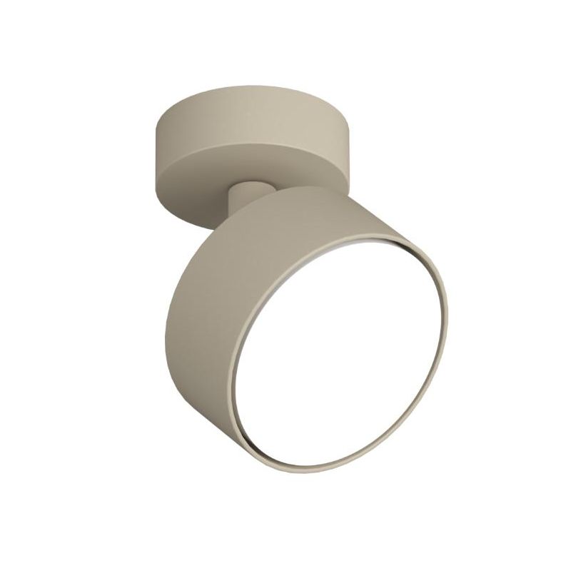 EDRA FARETTO ROTONDO ORIENTABILE METALLO NERO, BIANCO E SABBIA LAMPADINA ATTACCO GX53