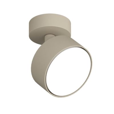 EDRA FARETTO ROTONDO ORIENTABILE METALLO NERO, BIANCO E SABBIA LAMPADINA ATTACCO GX53