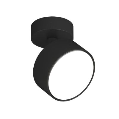 EDRA FARETTO ROTONDO ORIENTABILE METALLO NERO, BIANCO E SABBIA LAMPADINA ATTACCO GX53