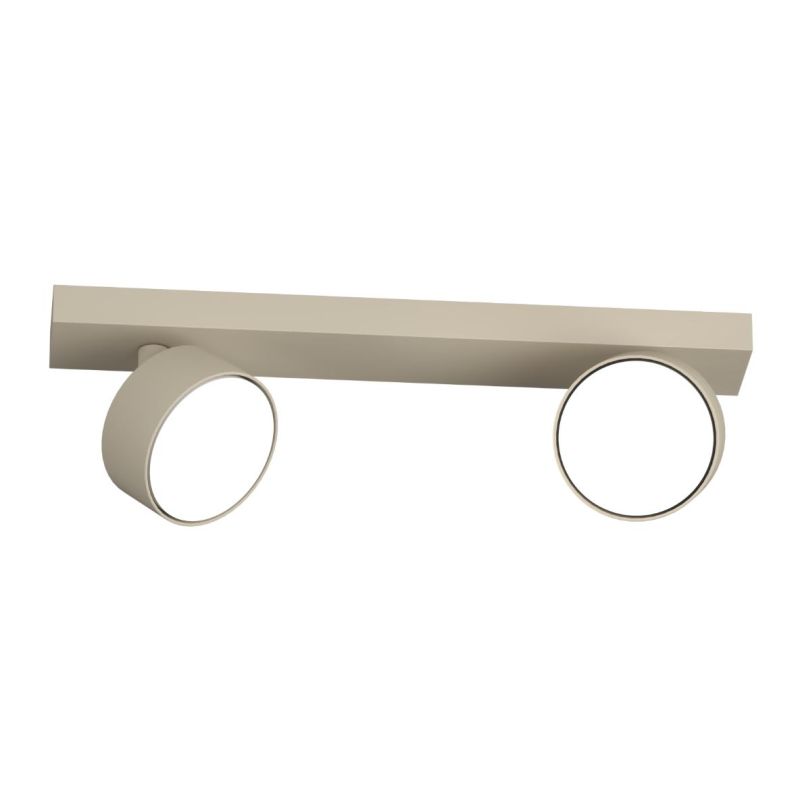 EDRA FARETTO ORIENTABILE 2 LUCI METALLO NERO, BIANCO E SABBIA LAMPADINE ATTACCO GX53