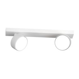 EDRA FARETTO ORIENTABILE 2 LUCI METALLO NERO, BIANCO E SABBIA LAMPADINE ATTACCO GX53 2