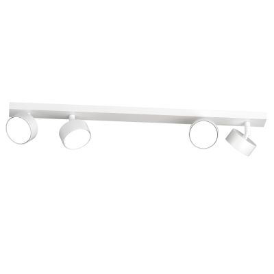 EDRA FARETTO ORIENTABILE 4 LUCI METALLO NERO, BIANCO E SABBIA LAMPADINE ATTACCO GX53