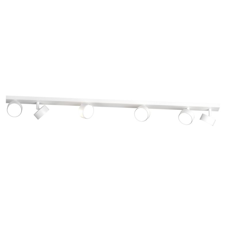 EDRA BINARIO 6 LUCI CON SPOT ORIENTABILI METALLO NERO, BIANCO E SABBIA LAMPADINE ATTACCO GX53