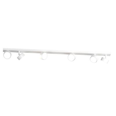 EDRA BINARIO 6 LUCI CON SPOT ORIENTABILI METALLO NERO, BIANCO E SABBIA LAMPADINE ATTACCO GX53