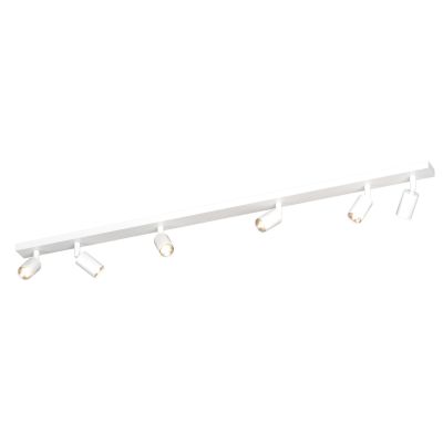 ISLA MICRO BINARIO 6 LUCI CON SPOT ORIENTABILI METALLO NERO, BIANCO E SABBIA LAMPADINE ATTACCO GU10