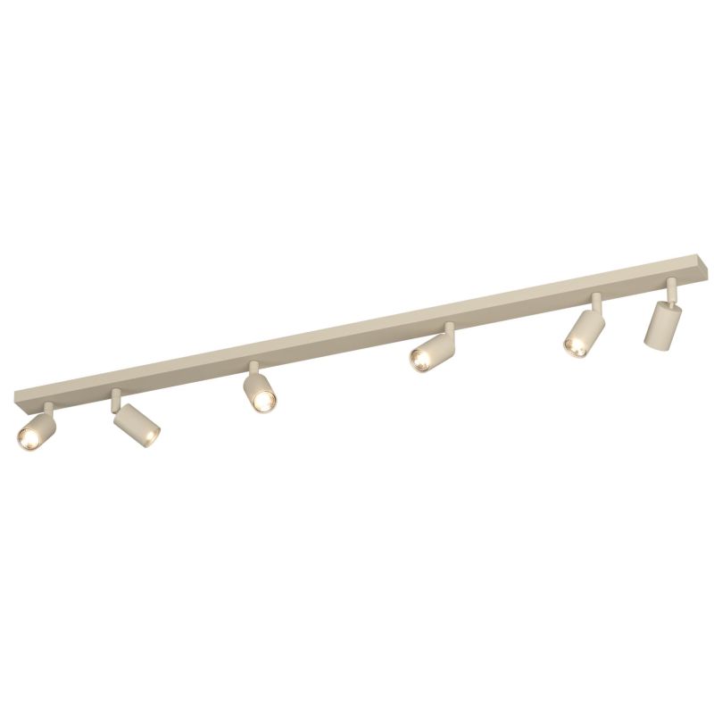 ISLA MICRO BINARIO 6 LUCI CON SPOT ORIENTABILI METALLO NERO, BIANCO E SABBIA LAMPADINE ATTACCO GU10
