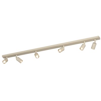 ISLA MICRO BINARIO 6 LUCI CON SPOT ORIENTABILI METALLO NERO, BIANCO E SABBIA LAMPADINE ATTACCO GU10