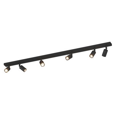 ISLA MICRO BINARIO 6 LUCI CON SPOT ORIENTABILI METALLO NERO, BIANCO E SABBIA LAMPADINE ATTACCO GU10