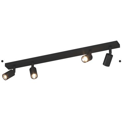 ISLA MICRO BINARIO 4 LUCI CON SPOT ORIENTABILI METALLO NERO, BIANCO E SABBIA LAMPADINE ATTACCO GU10