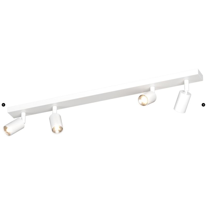 ISLA MICRO BINARIO 4 LUCI CON SPOT ORIENTABILI METALLO NERO, BIANCO E SABBIA LAMPADINE ATTACCO GU10