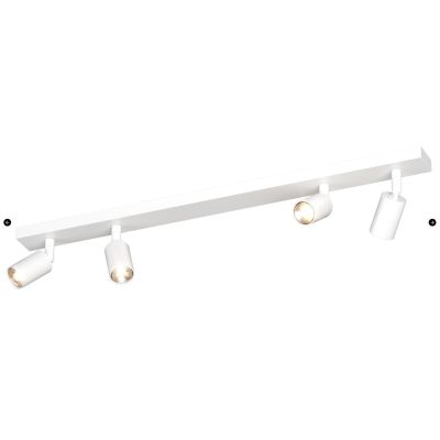 ISLA MICRO BINARIO 4 LUCI CON SPOT ORIENTABILI METALLO NERO, BIANCO E SABBIA LAMPADINE ATTACCO GU10