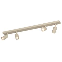 ISLA MICRO BINARIO 4 LUCI CON SPOT ORIENTABILI METALLO NERO, BIANCO E SABBIA LAMPADINE ATTACCO GU10