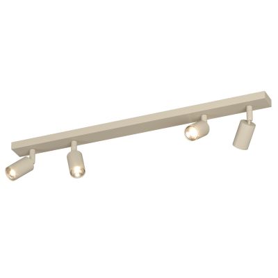 ISLA MICRO BINARIO 4 LUCI CON SPOT ORIENTABILI METALLO NERO, BIANCO E SABBIA LAMPADINE ATTACCO GU10