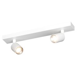 ISLA MICRO FARETTO 2 LUCI CON SPOT ORIENTABILI METALLO NERO, BIANCO E SABBIA LAMPADINE ATTACCO GU10
