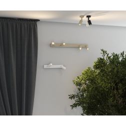 ISLA MICRO SPOT ORIENTABILE IN METALLO NERO, BIANCO E SABBIA LAMPADINA ATTACCO GU10 2