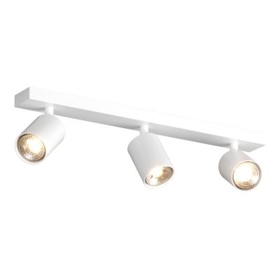 KORA BINARIO A 3 LUCI CON SPOT ORIENTABILI METALLO NERO, BIANCO E SABBIA CON LAMPADINE ATTACCO GU10