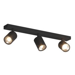 KORA BINARIO A 3 LUCI CON SPOT ORIENTABILI METALLO NERO, BIANCO E SABBIA CON LAMPADINE ATTACCO GU10 2