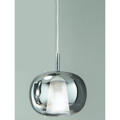 THELMA SOSPENSIONE SINGOLA D25 CM IN VETRO SOFFIATO TRASPARENTE, FUME O AMBRA  DESIGN MODERNO