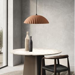 RUSTIC SOSPENSIONE SINGOLA IN CEMENTO DIAMETRO CM 50 BIANCO, RUGGINE O CEMENTO STILE VINTAGE