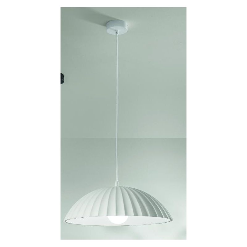 RUSTIC SOSPENSIONE SINGOLA IN CEMENTO DIAMETRO CM 50 BIANCO, RUGGINE O CEMENTO STILE VINTAGE