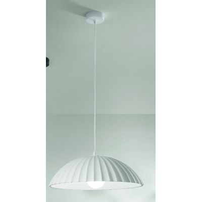RUSTIC SOSPENSIONE SINGOLA IN CEMENTO DIAMETRO CM 50 BIANCO, RUGGINE O CEMENTO STILE VINTAGE