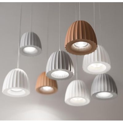 CONCRETE PICCOLA SOSPENSIONE SINGOLA IN CEMENTO D10.5 CM BIANCO, RUGGINE O CEMENTO STILE VINTAGE