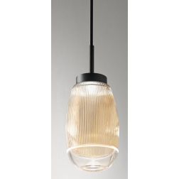 EKOS SOSPENSIONE SINGOLA CON DIFFUSORE IN VETRO COLORARO D12 CM LED 6W LUCE 3000K MODERNA