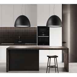 CUPOLA LAMPADARIO A SOSPENSIONE D60 CM LED 50W LUCE 3000K ALLUMINIO BIANCO, NERO O TERRA MODERNO 2