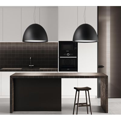 CUPOLA LAMPADARIO A SOSPENSIONE D60 CM LED 50W LUCE 3000K ALLUMINIO BIANCO, NERO O TERRA MODERNO