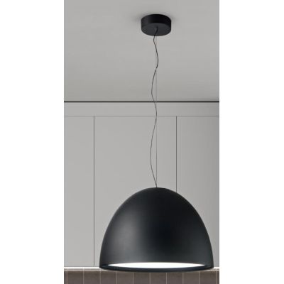 CUPOLA LAMPADARIO A SOSPENSIONE D60 CM LED 50W LUCE 3000K ALLUMINIO BIANCO, NERO O TERRA MODERNO