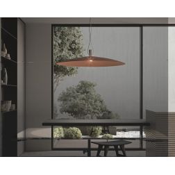 ELLE LAMPADARIO A SOSPENSIONE D90 CM LED 18W LUCE 3000K ALLUMINIO VERDE, NERO O TERRA MODERNO 2