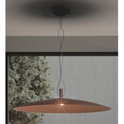ELLE LAMPADARIO A SOSPENSIONE D90 CM LED 18W LUCE 3000K ALLUMINIO VERDE, NERO O TERRA MODERNO
