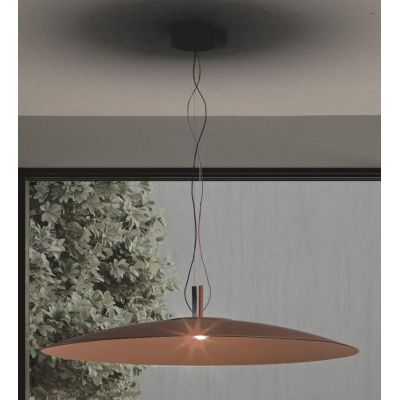 ELLE LAMPADARIO A SOSPENSIONE D90 CM LED 18W LUCE 3000K ALLUMINIO VERDE, NERO O TERRA MODERNO