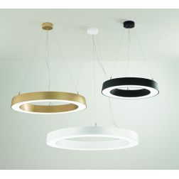 GLOBUS LAMPADARIO A SOSPENSIONE AD ANELLO 3 MISURE LED DIMMERABILE LUCE CCT 3000K-4000K 3 COLORI