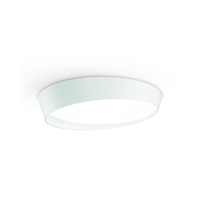 HALF PLAFONIERA MODERNA BIANCA 3 MISURE LED INTEGRATO DIMMERABILE LUCE CCT 3000K - 4000K