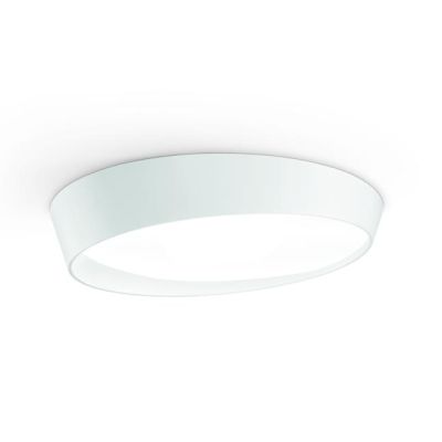 HALF PLAFONIERA MODERNA BIANCA 3 MISURE LED INTEGRATO DIMMERABILE LUCE CCT 3000K - 4000K