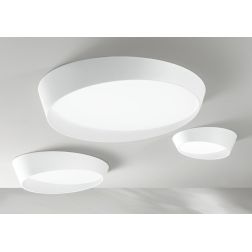 HALF PLAFONIERA MODERNA BIANCA 3 MISURE LED INTEGRATO DIMMERABILE LUCE CCT 3000K - 4000K