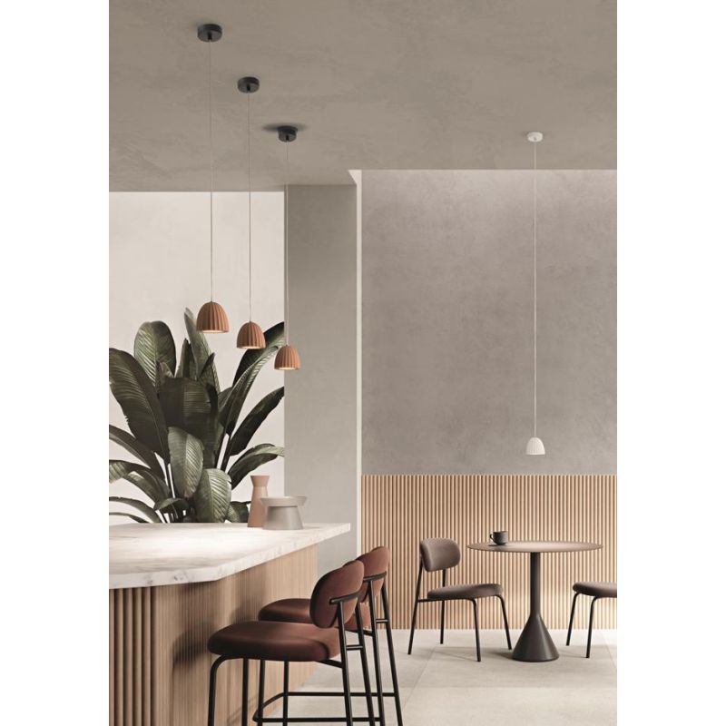 CONCRETE PICCOLA SOSPENSIONE SINGOLA IN CEMENTO D10.5 CM BIANCO, RUGGINE O CEMENTO STILE VINTAGE