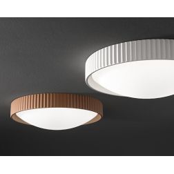 CONCRETE PLAFONIERA IN CEMENTO 3 COLORI D41 CM LED 20W LUCE 3000K STILE VINTAGE