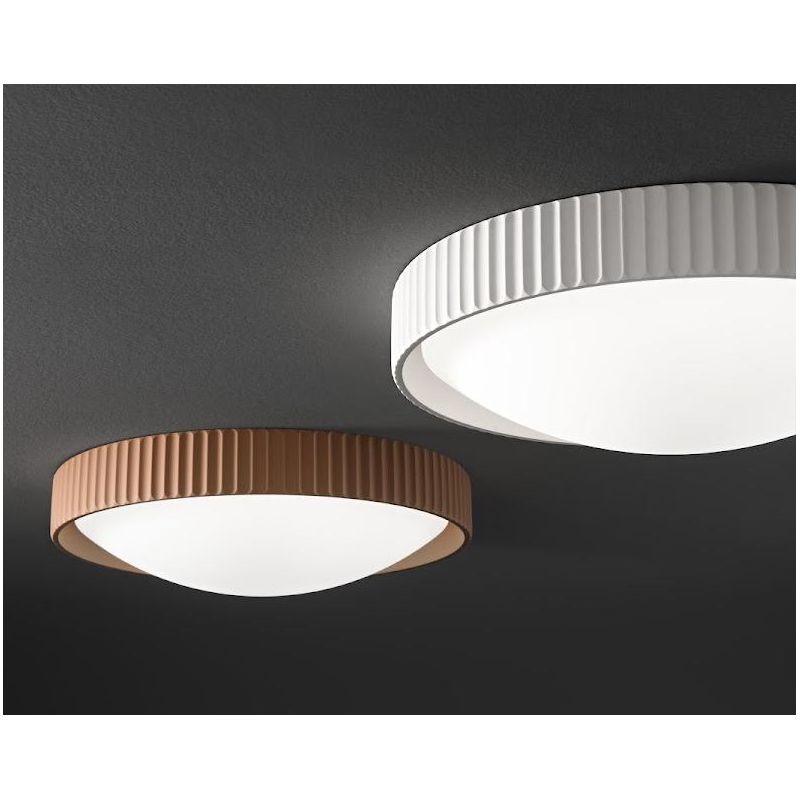 CONCRETE PLAFONIERA IN CEMENTO 3 COLORI D41 CM LED 20W LUCE 3000K STILE VINTAGE