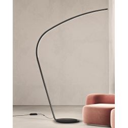 STYLE PIANTANA AD ARCO H217 CM IN METALLO NERO O ORO LED 36W LUCE 3000K DIMMERABILE 2