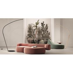 STYLE PIANTANA AD ARCO H217 CM IN METALLO NERO O ORO LED 36W LUCE 3000K DIMMERABILE