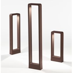 NATURE PALO DA ESTERNI IN 3 MISURE IP65 LED INTEGRATO LUCE 4000K ALLUMINIO NERO O CORTEN DESIGN MODERNO