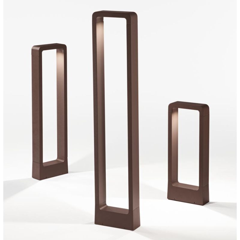 NATURE PALO DA ESTERNI IN 3 MISURE IP65 LED INTEGRATO LUCE 4000K ALLUMINIO NERO O CORTEN DESIGN MODERNO