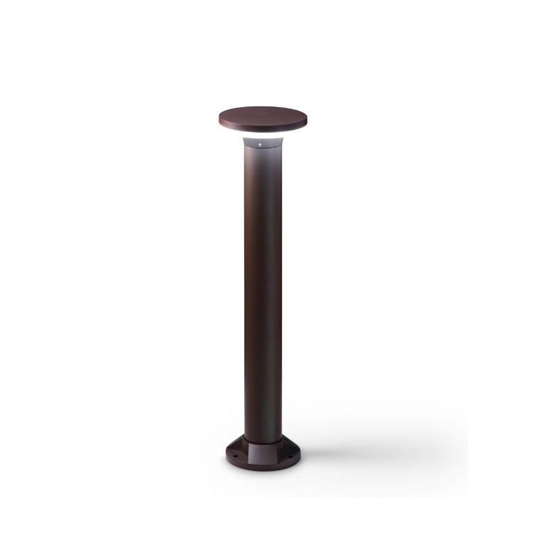 VIALE PALO DA ESTERNI ALLUMINIO CORTEN O NERO IP65 H60 E H80 CM LED INTEGRATO LUCE 4000K DESIGN MODERNO